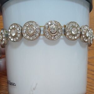 Chic Gold and Silver Bling Women's Stretchy Bracelet